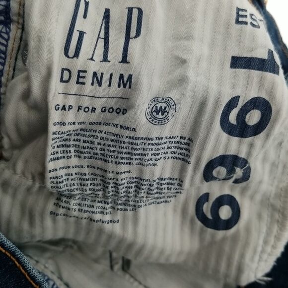 GAP Jeans Womens Size 28 Regular Blue Denim True Skinny Mid Rise 5 Pockets - Picture 12 of 12